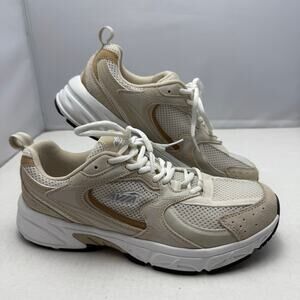 Cream Chunky Trainer Mesh Suede Avia 5000 Sneaker Size 10 Running Walking Womens